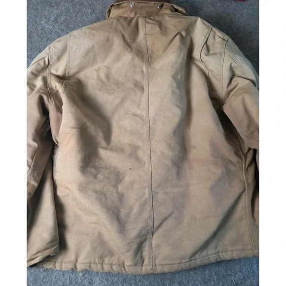 CARHARTT Men's Jacket 2XL Brown Arctic Barn UNION MADE USA VTG Distressed